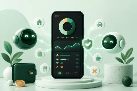 Two AI assistants securely connected to a personal expense dashboard