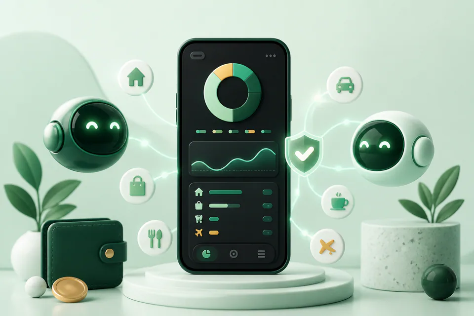 AI assistants connected securely to a personal finance dashboard