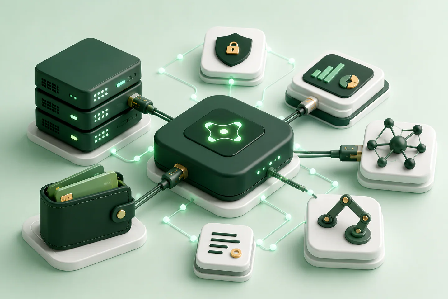 Modular MCP server connections linking AI assistants with personal finance tools