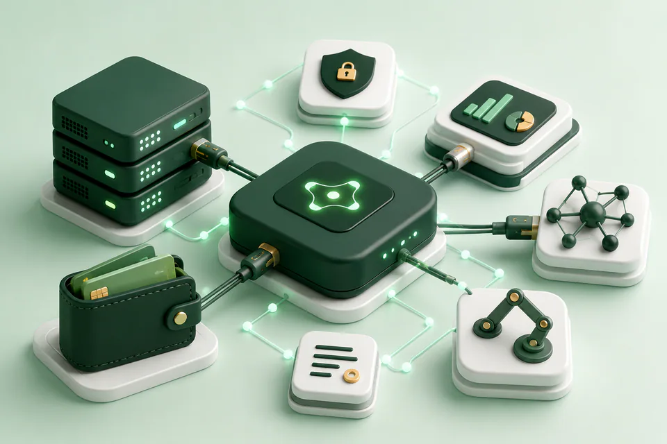 Modular MCP connections linking AI and finance tools
