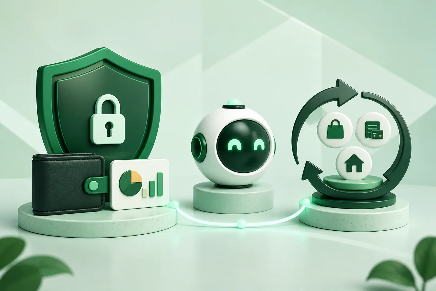 Secure wallet, AI assistant, and recurring money insights connected together