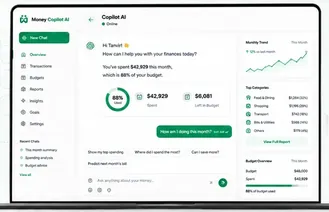 Money Copilot AI running on a laptop
